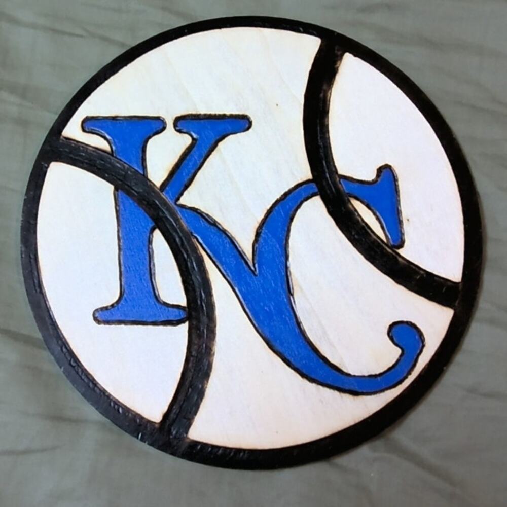 Handcrafted Kansas City Royals Team Logo Wood Baseball Plaque MLB